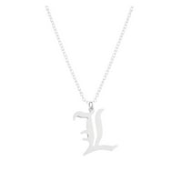Engleska slova Privjesna ogrlica za žene srebrne ogrlice od nehrđajućeg čelika Z Z abeceda u bolesnim