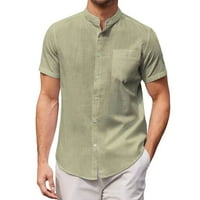Muška majica Cleance Plus size Casual majica Čvrsti kratkih rukava sa ovratnikom dugmadi pulover bluza