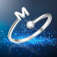 Xinqinghao Modni pozlaćeni pribor za otvaranje srebra s dijamantnim podesivim prstenom dame nakit u
