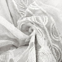 FINELYLOVE haljine za plažu Polufalne haljine za ženu V-izrez čvrsti dugi rukav maxi bijeli
