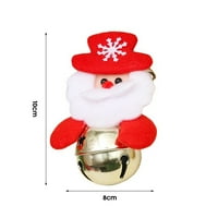 Shulemin Božićni privjesak Lijepa svečana sa zvonom stilski povećan atmosfera Iron Art Xmas Santa Claus