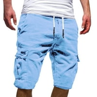 Zuwimk Muške gaćice, muški kabriolet teretni pantalone kratke hlače Plave, XL