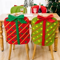 Yannee Christmas Stretch stolica pokriva banket Party Seat Cover Slipcover Domaća ukras