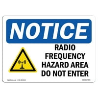 Noti znak - radio frekvencijski prostor opasnosti znak sa simbolom