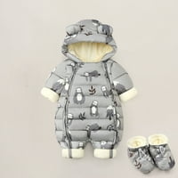 FVWitlyh set za dječake odjeću za bebe dječake djevojke slatke crtane životinje uho snijeg snijeg noseći