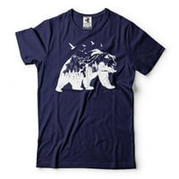 Muns bear majica Mountain Bear Majica kampiranje medvjeda Tee Nature Bear Majica Nature Lover Košulja