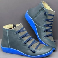 Ženske cipele Ležerne ravne kožne retro čipke sa bočnim zipper plus čizme za cipele Slobodno vrijeme