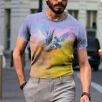 Muška majica, ljetni kratki rukav majica casual slobodne fit košulje Crewneck Vanjske košulje ljeto