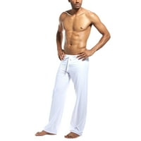 Multitraust muške ljetne čvrste boje ledene svilene strugove, casual pantalone