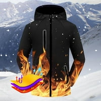 NJSHNMN Ženska vodootporna skijaška jakna Ženska skijaška jakna za planinarsku jaknu, XL, Crna