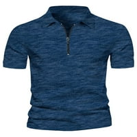 Prednjeg swwalk-a Ljetni vrhovi kratki rukav polo majica rever izrez T majice Golf casual majica Zip