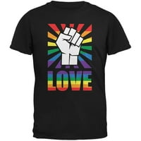 Gay Pride Love Podignuta majica Crnog odraslih - 2x-velika