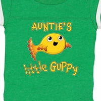 Mala tetka, mala guppy - slatka žuta riba poklon dječak ili dječji dječji bodysuit