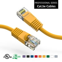 1FT CAT5E UTP Ethernet mrežom podignutim kablom žutim, pakovanje