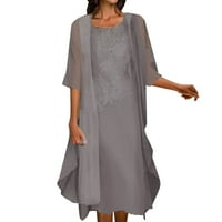 Haljine casual moda elegantna čipka šifon čiste boje Dvije čipke haljine