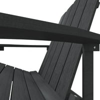 Self Patio Adirondack stolica, HDPE vanjska vatrogasna stolica s naslonom za ruke, Vrtni fotelja otporne
