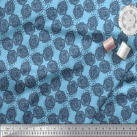 SIMOI CREPE svilena tkanina cvjetna blok Print tkanina sa širokim dvorištem