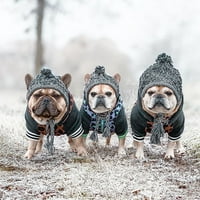 IOPQO PET HATS HAT HAT zimski pas za pse - Držite glave toplo sigurno od smrzavanja sive l