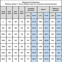 Springttc ženske plus rukav rukav ležerne košulje u boji blok od tunika labava bluza