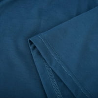 Žene ljetne tunike na vrhu Casual majica Solid V izrez Split pulover bluza kratkih rukava modni vrhovi