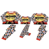 Gwiyeopda Halloween Porodica koja odgovara pidžami set trokuta Ispis dugih rukava za spavanje za djecu