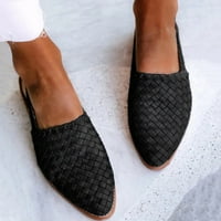 Povratak na fakultet Tenjijo Sandale za klirens Ženske uperene ravne cipele tkavaju casual cipele s