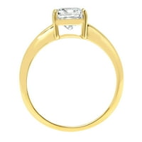 2. CT jastuk CISTE CLEAR simulirani dijamant 18k žuti zlatni godišnjički angažman prsten veličine 8.5