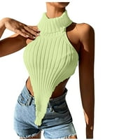 Ženske konzerve za usvajanje Vrhovi moda Modni vrat Čvrsti retro camisole bluze opuštena plaža Ljeto
