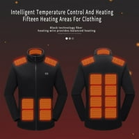 HFYIHGF Grijana jakna za muškarce USB punjivi kaput za grijanje sa kapuljačom Odjeća vanjske zimske