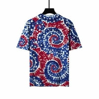 Patriotske majice za ženska majica okrugla vrata Bluza TEE kratki rukav USA USA 4. jula