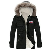 Outfmvch jakne za muškarce Zimska moda plus veličine par čista boja ovratnik duga pamučna jakna ženske