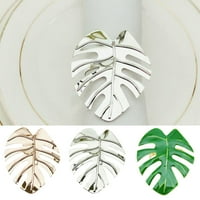 Hesoicy tropsko listovni oblik korozijski otporni na metalni salvetinski prsten dekorativni salvetni kopčak fotografija rekviziti za banket