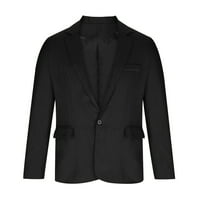 Muške jakne za regularno fit odijelo dugih rukava jednim gumbom Blazer radna ured habaju začepljenu
