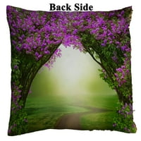 Čarobna šuma sa cestom prekrasan proljetni pejzažni jastuk kućišta kućni dekor jastuk