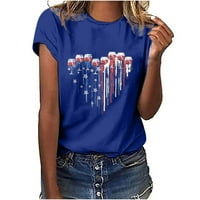 Američka zastava Thirt Patriotske košulje Žene 4. jula Tee vrhovi USA zastava Stars Stripes Grafička