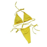Koudehua ženski kupaći kupaći kostimi zavoj čvrsti dvodijelni bikini plivajući plaža odjeća za kupaonice