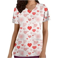 Povrat ženske košulje zaljubljenih zaljubljenih košulja za ljubitelje valentinovsko srce grafički tisak