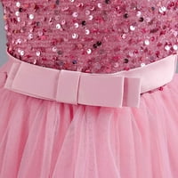 Scyoekwg Toddler Dječje Djevojke oblače čišćenje djece dječje djevojke srednje dječje mrežice bez rukava bez rukava haljina haljina princeza haljina ružičasta 5- godina