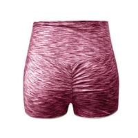 Iopqo kratke hlače za žene Yoga hlače klizne kompresije biciklističkih kratkih kratkih kratkih hlača Yoga vježbanje Žene gamaše Capris hlače Hlače Žene ružičaste m
