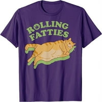 Rolling Fattyes Funny korov majica Marihuana