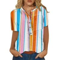 Koaiezne majice za žene Trendi vrhovi za žene kratki rukav ljetni modni casual trendi tiskani majica