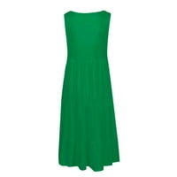 Cleance pod $ cherella ženska modna praznična ljeta Slatka boja rukava bez rukava plaža Green, XL