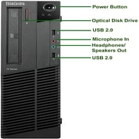 Obnovljen Lenovo Mali obrazac Računalni kompjuterski kompjuter, Intel Core i 3. GHz, 16GB RAM, 120GB