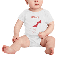 Monako Karta Zastava Slatka beba Rompers Outfits Newbornical odjeća