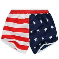 Xinqinghao Shakewear Shors Hother Žene Casual Beach Hlače Američke zastava Stripes Stars Print Hots