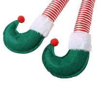 Labakihah Božićne duge noge Božićne crtane noge Božićne noge privjeske božićne ukrase Božićni dan Božićni