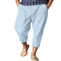Capreze muškarci sa džepovima pantalone Leisure Solid Boja Dno ljetne salone Visoke hlače sa visokim