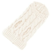 Pas Turtleneck džemper Klasični kabel pleteni zimski kaput kostim pulover kućnog ljubimca Warm Pet Winter
