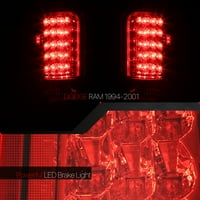 Chrome Crvena * Potpuna LED * Stražnja lagana lampica zadnja reverzna kočna lampica za 94- Dodge Ram