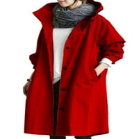 Luxplum dame jakna dugi rukav kaputi sa kapuljačom kapuljača sa kapuljačom Vjetrovitarnice Ležerne kapute
